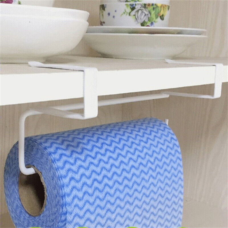 Paper Towel Holder Hanger Rack Under Cabinet Roll Cup Kitchen Shelf Organizer AU