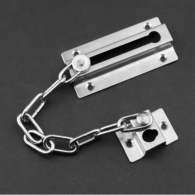 Stainless Steel Security Door Chain Lock Guard Latch Fastener