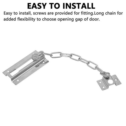 Stainless Steel Security Door Chain Lock Guard Latch Fastener