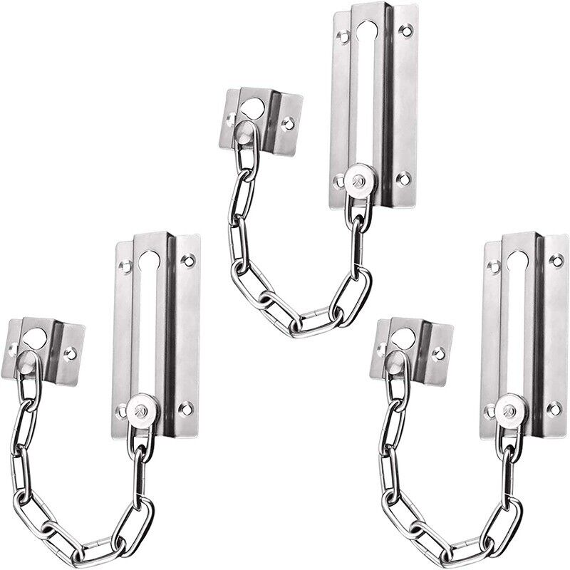 Stainless Steel Security Door Chain Lock Guard Latch Fastener