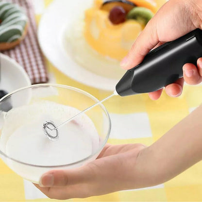 Electric Mini Milk Frother Handheld Whisk Egg Beater for Coffee Kitchen