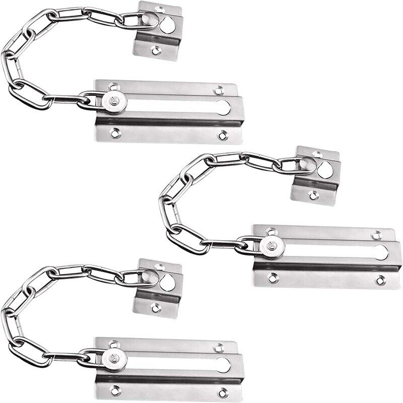 Stainless Steel Security Door Chain Lock Guard Latch Fastener