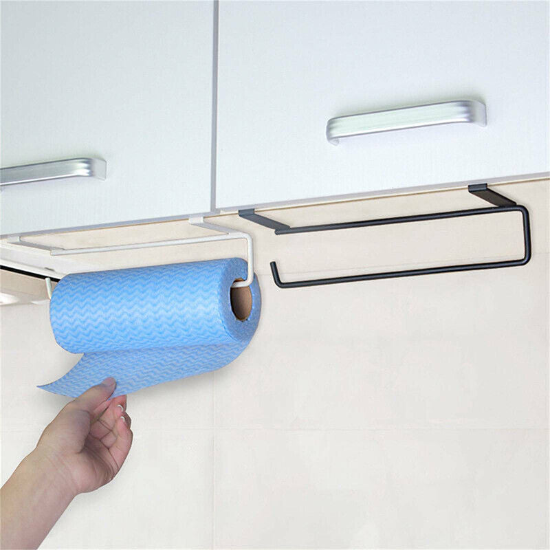 Paper Towel Holder Hanger Rack Under Cabinet Roll Cup Kitchen Shelf Organizer AU