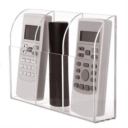 Wall Mount Clear Acrylic Remote Control Holder 3 Size Options