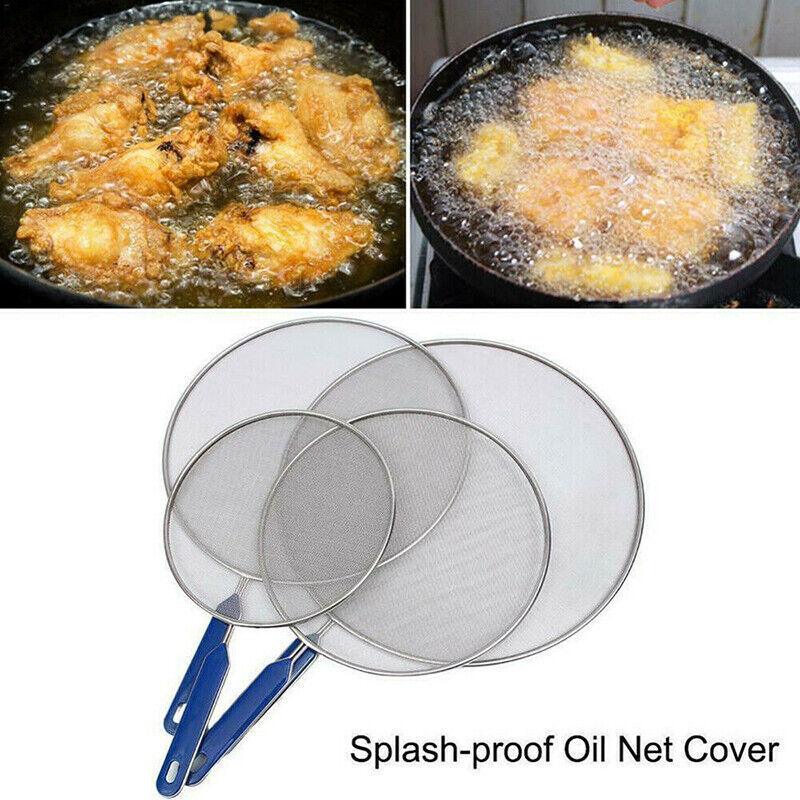 Anti Splatter Guard Oil Net Splash Cover for Pan Frying Cooking 4 Sizes