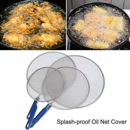 Anti Splatter Guard Oil Net Splash Cover for Pan Frying Cooking 4 Sizes