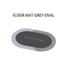 Bathroom Mat with Layered Foam Construction — Grey / Oval / 40 × 60 cm