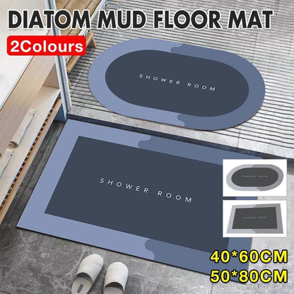 Super Absorbent Non-Slip Bath Mat Quick-Drying PVC Velvet