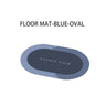 Bathroom Mat with Layered Foam Construction — Blue / Oval / 40 × 60 cm