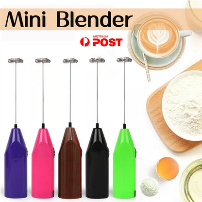 Electric Mini Milk Frother Handheld Whisk Egg Beater for Coffee Kitchen