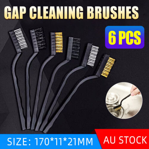 6 PCS Small Wire Durable Brush Set Steel Cleaning Brushes Brass Metal Tools AU