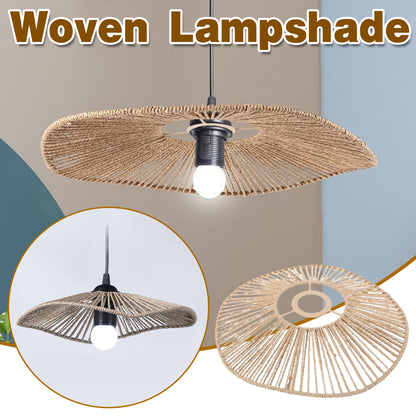 Woven Paper Rope Lamp Shade Rustic Ceiling Light Cover