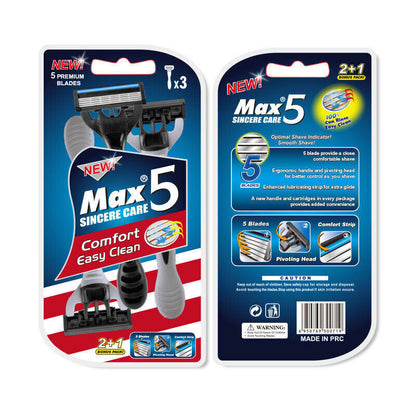 Disposable 5-Blade Guest Razors in 2 Pack Sizes – Product View 6