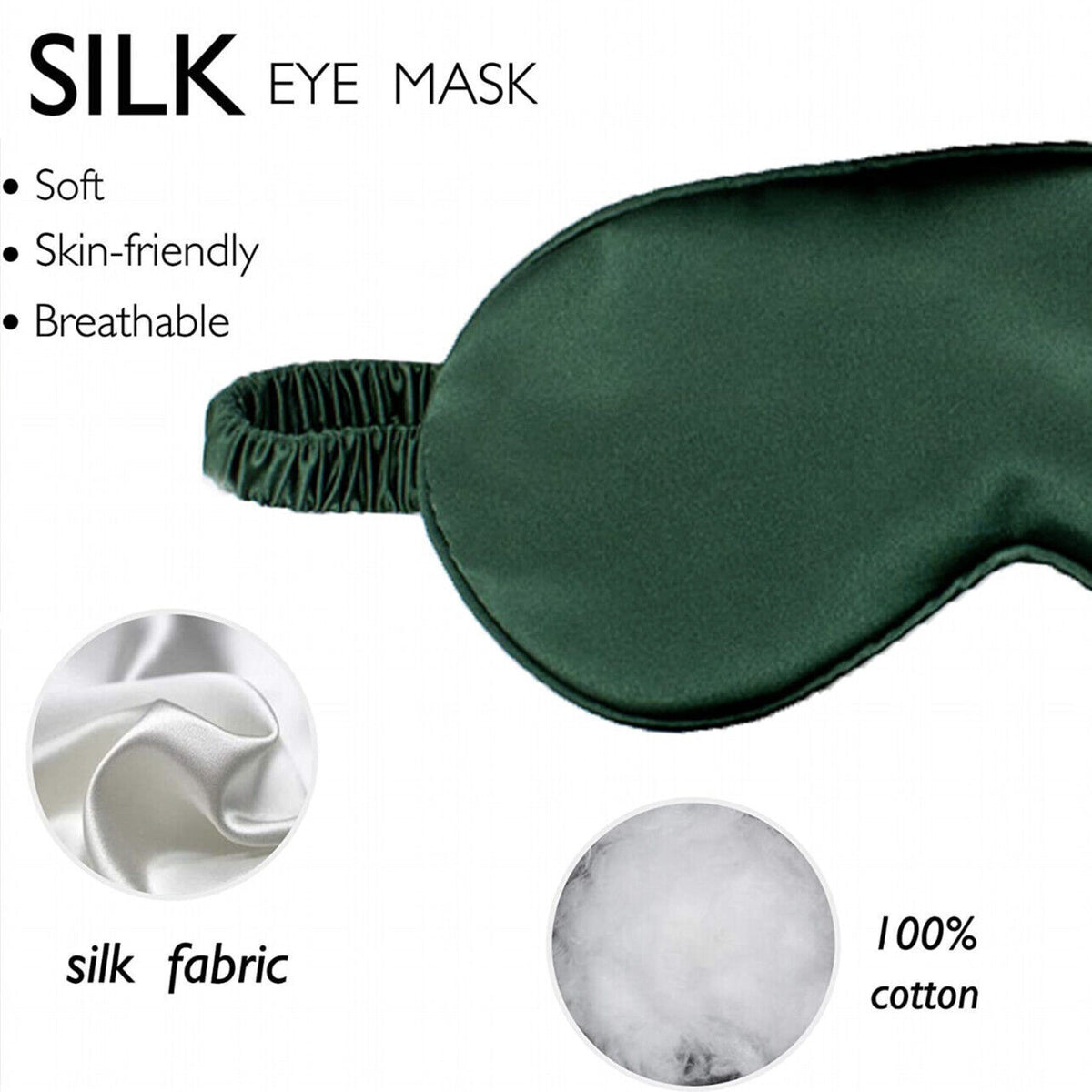 Imitation Silk Sleep Eye Mask in Multiple Options – Product View 7