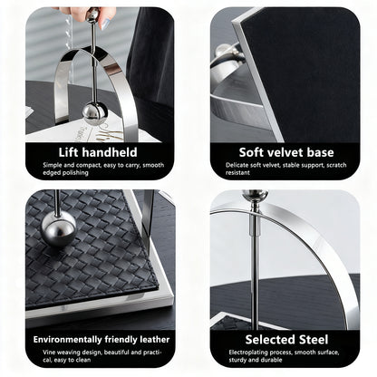 Stainless Steel Square Tabletop Tissue Holder for Kitchen Cafe Restaurant