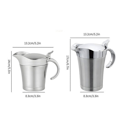 Stainless Steel Steak Sauce Pot Sauce Seasoning Pot Small for Gravy Kitchen