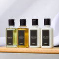 Custom branding reference – Xiyatu Box Series – Shampoo, Shower Gel, Conditioner, Body Lotion. Final design subject to quotation.