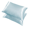 2 Pcs Satin Pillowcases with 51 by 76cm Size — Light Blue