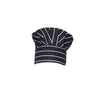 Adjustable Chef Hat with Polyester Fabric — Black and White Stripes