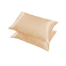 2 Pcs Satin Pillowcases with 51 by 76cm Size — Beige