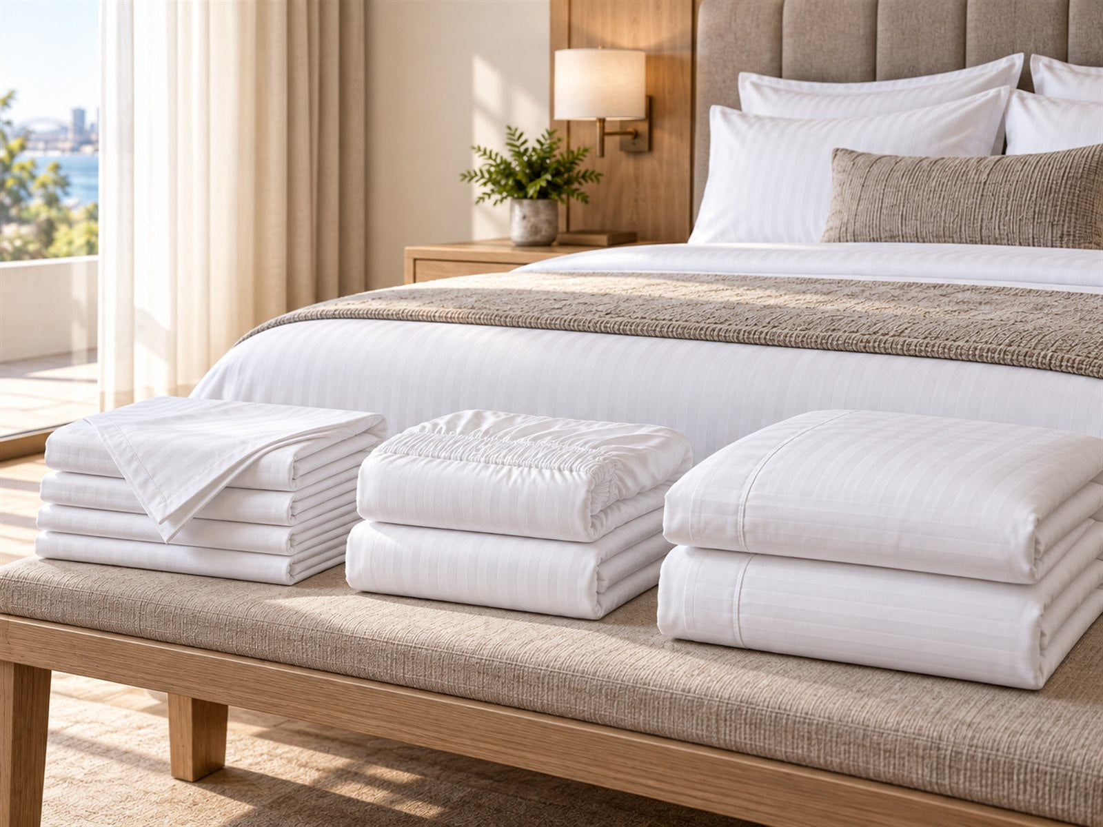 Commercial hotel sheets and linen
